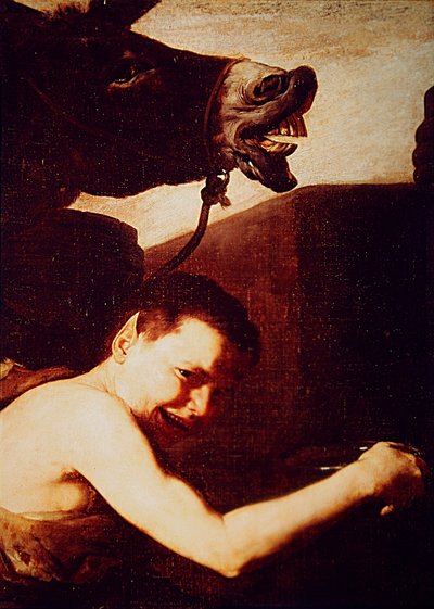 Drunken Silenus (detail) by Jusepe de Ribera
